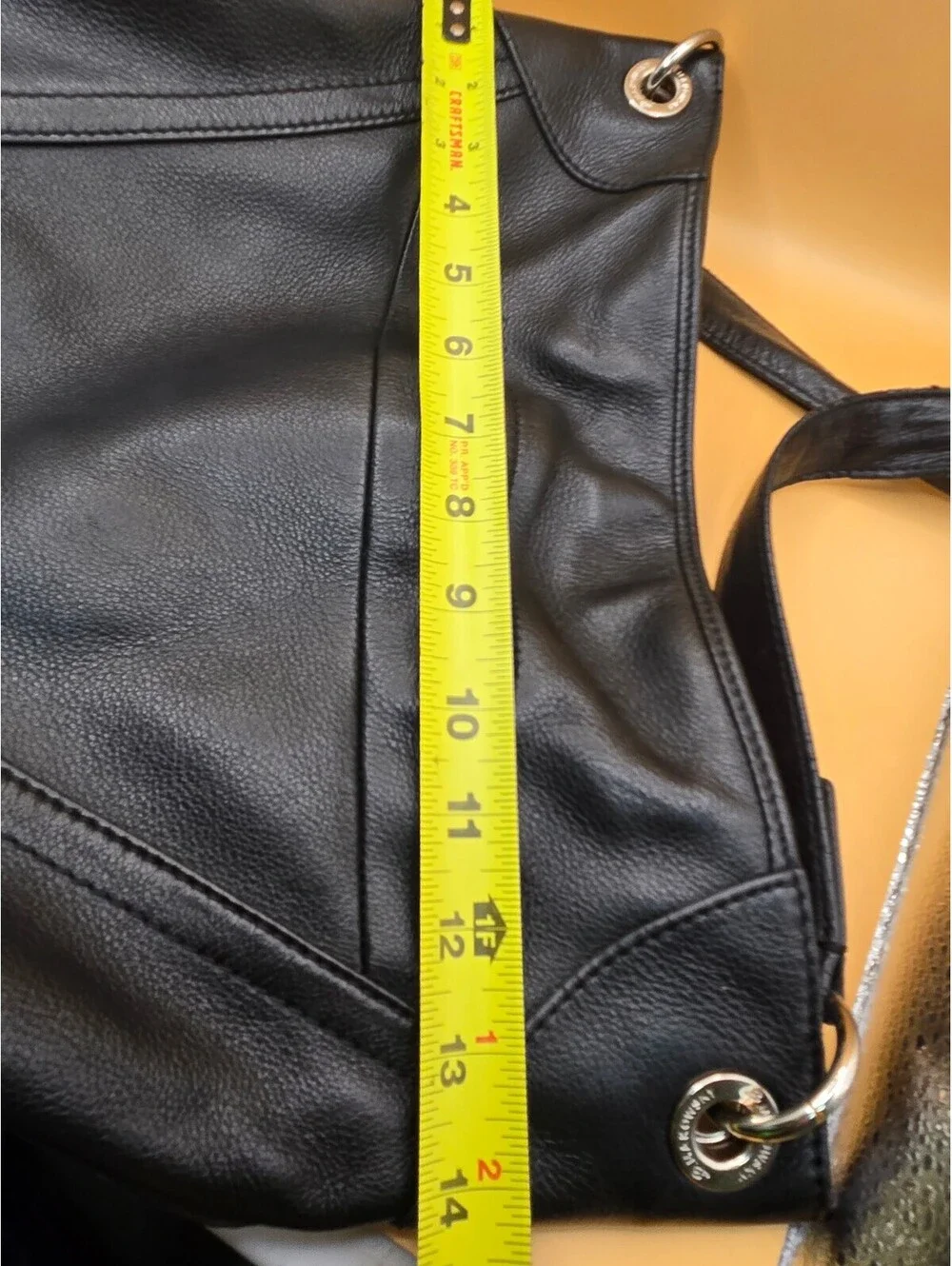 B. Makowsky Black Leather Woven Hobo Shoulder Bag Purse Zipper Pockets
